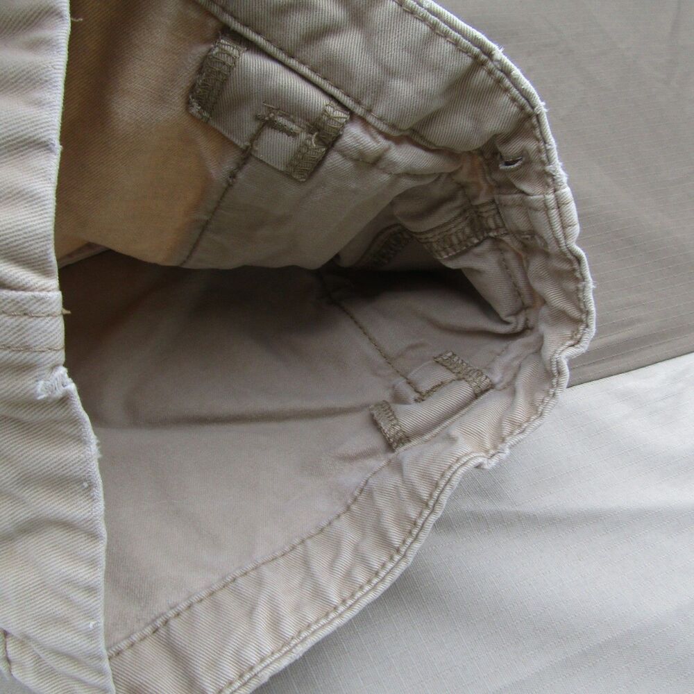Abercrombie & Fitch Men's Size 34 Khaki Cargo Shorts Button Fly Heavy Cotton - Picture 5 of 15